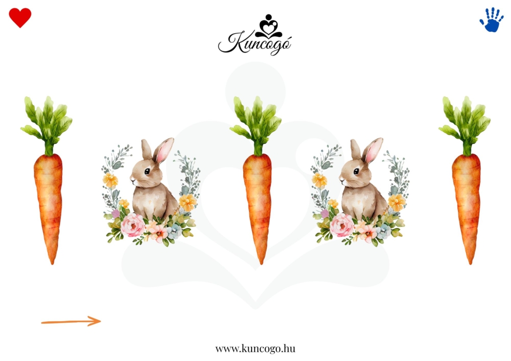 Kuncogó nyuszi-répa sablon 🐰🥕